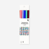 Set of five Flying Tiger Copenhagen drawing pens with 0.4 mm tips, ideal for precise office and artistic sketching.