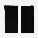 Black fingerless textile gloves in one size from Flying Tiger Copenhagen, showing the open-finger design and soft fabric.