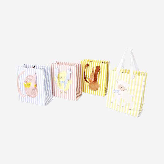 Set of Easter gift bags with stripes - 2 pcs