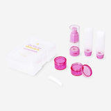 Pink Flying Tiger Copenhagen travel leisure set in box, includes compact accessories for travel and leisure activities.