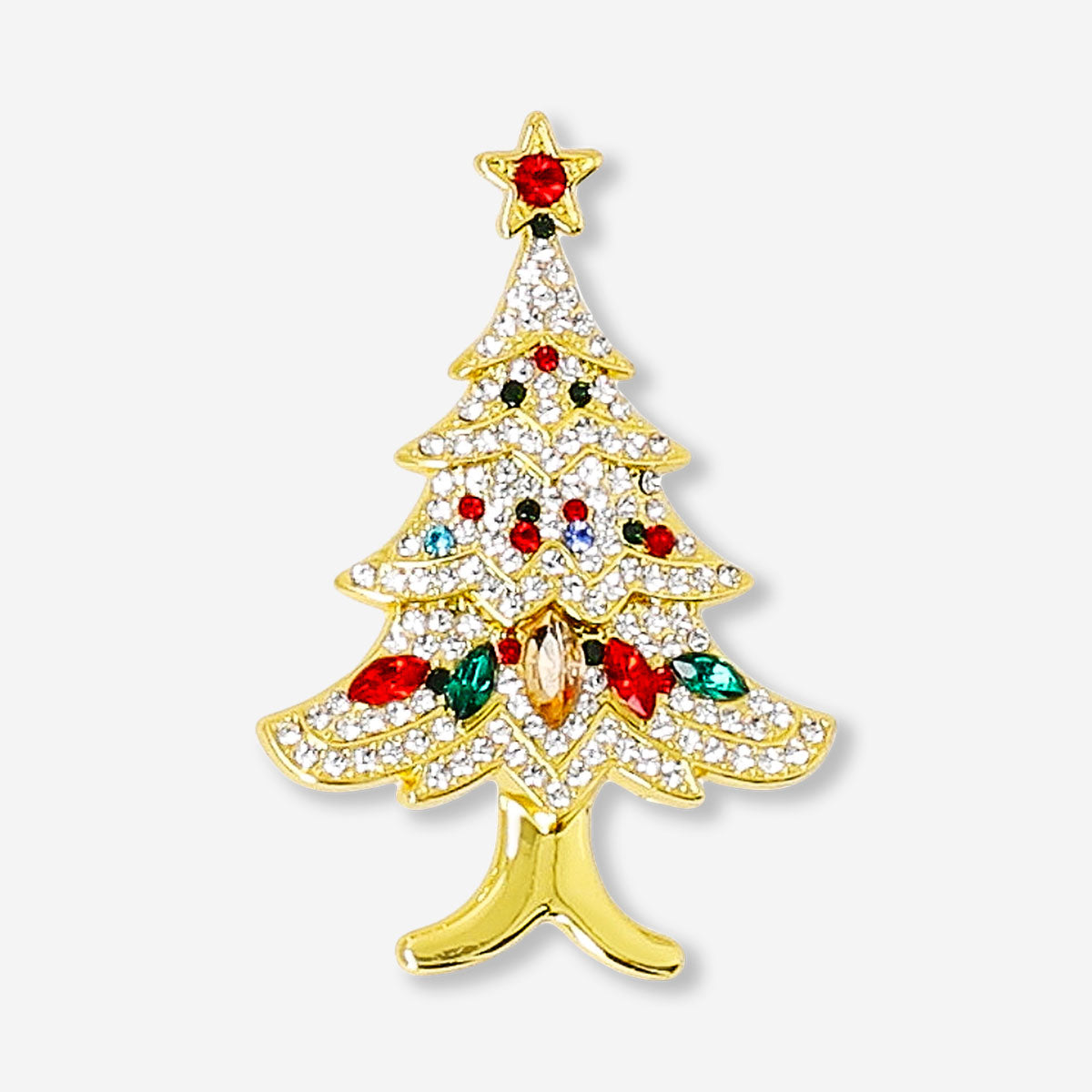 Broche - Arbre de Noël doré