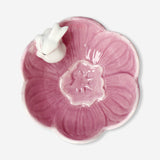 Bloemenschaal met wit konijntje - 12 cm