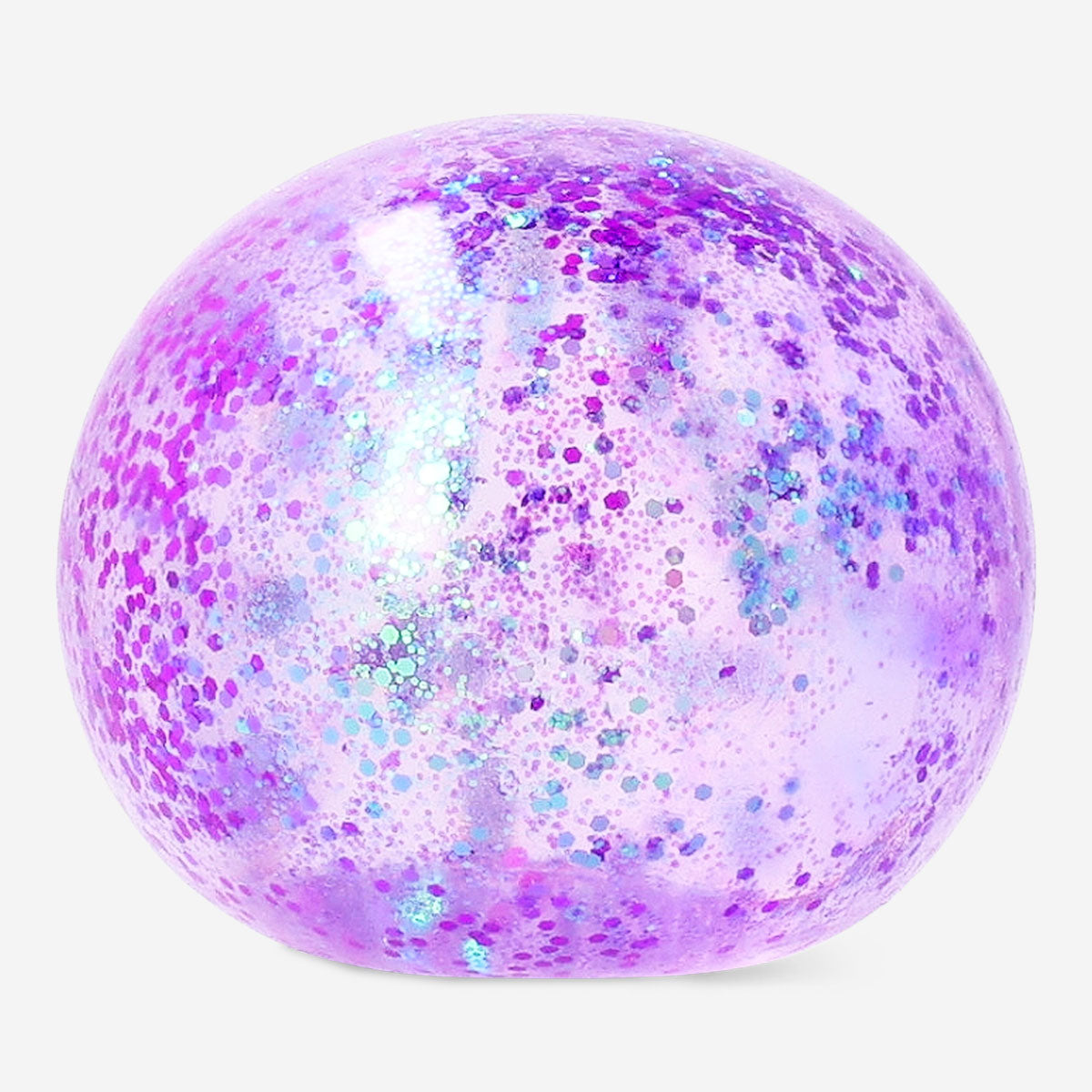 Purple glitter fidget ball gadget by Flying Tiger Copenhagen, shiny and textured for stress relief and sensory play.