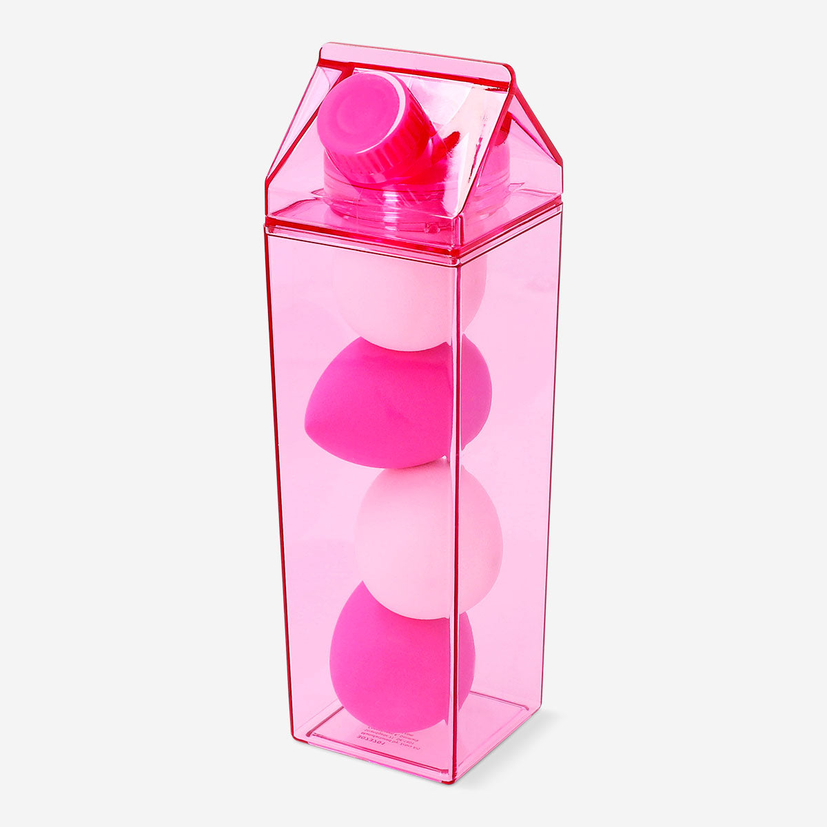 Flying Tiger Copenhagen makeup blender sponges in milk carton, soft personal care tools for flawless foundation application