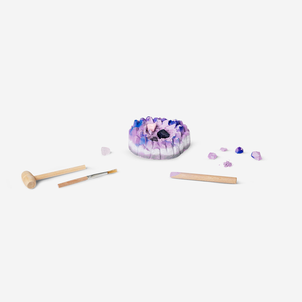 Excavation kit - Geode with gemstones