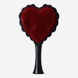 Red and black heart hairbrush