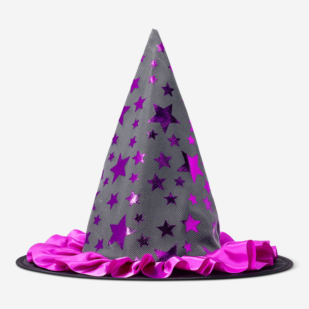 Kids' witch's party hat by Flying Tiger Copenhagen, featuring a classic black pointed design with a playful brim.