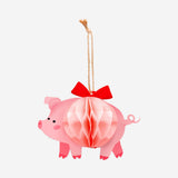 Honeycomb Christmas animals for hanging - 3 pcs