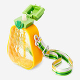Flying Tiger Copenhagen pineapple-shaped drinking bottle with carry strap, ideal for kitchen and outdoor use