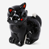 Black glowing LED cat lamp from Flying Tiger Copenhagen, decorative home accent with soft illumination and playful feline design.