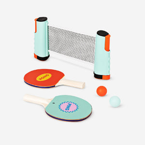 Flying Tiger Copenhagen table tennis set with paddles and balls, perfect for indoor game play and casual matches.