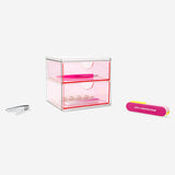 Flying Tiger Copenhagen cosmetic organiser with drawers, 11x10x13 cm for personal care and makeup storage.