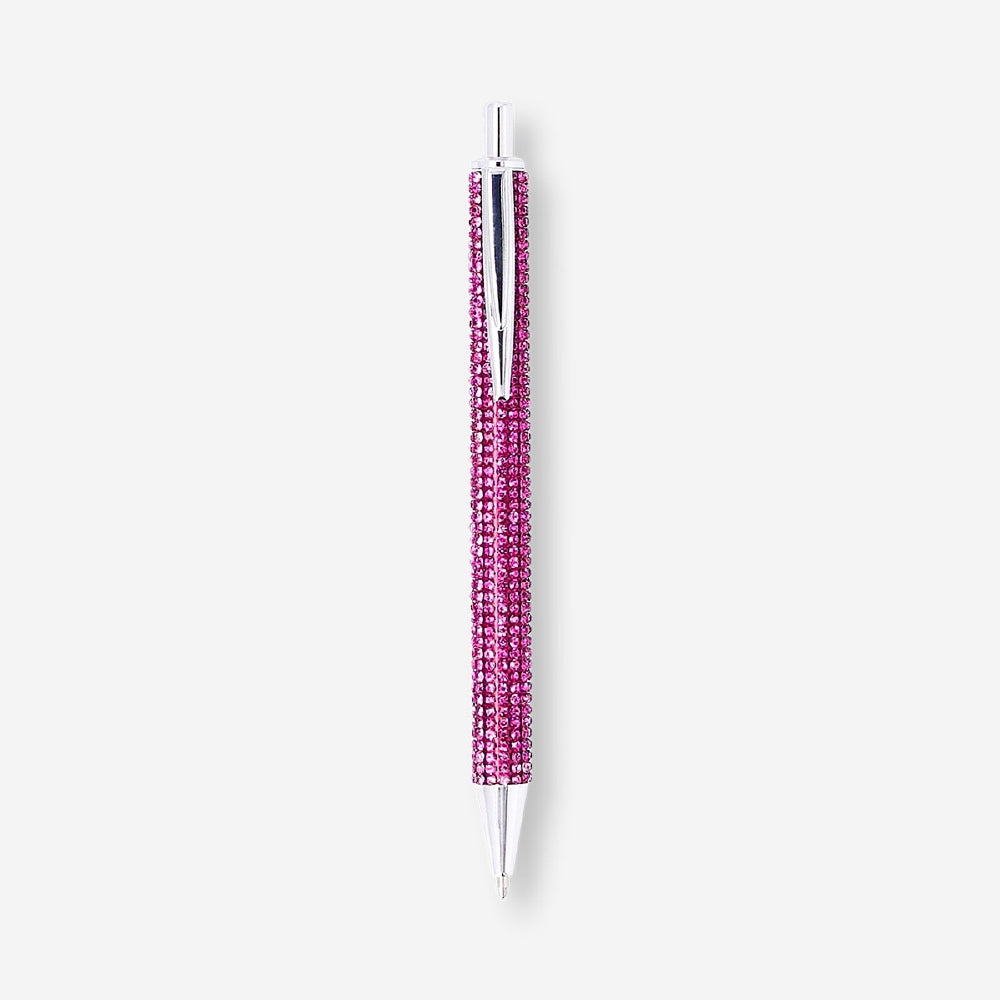 Pink bedazzled ballpoint pen from RuPaul's Drag Race x Flying Tiger Copenhagen, designed for stylish office use.