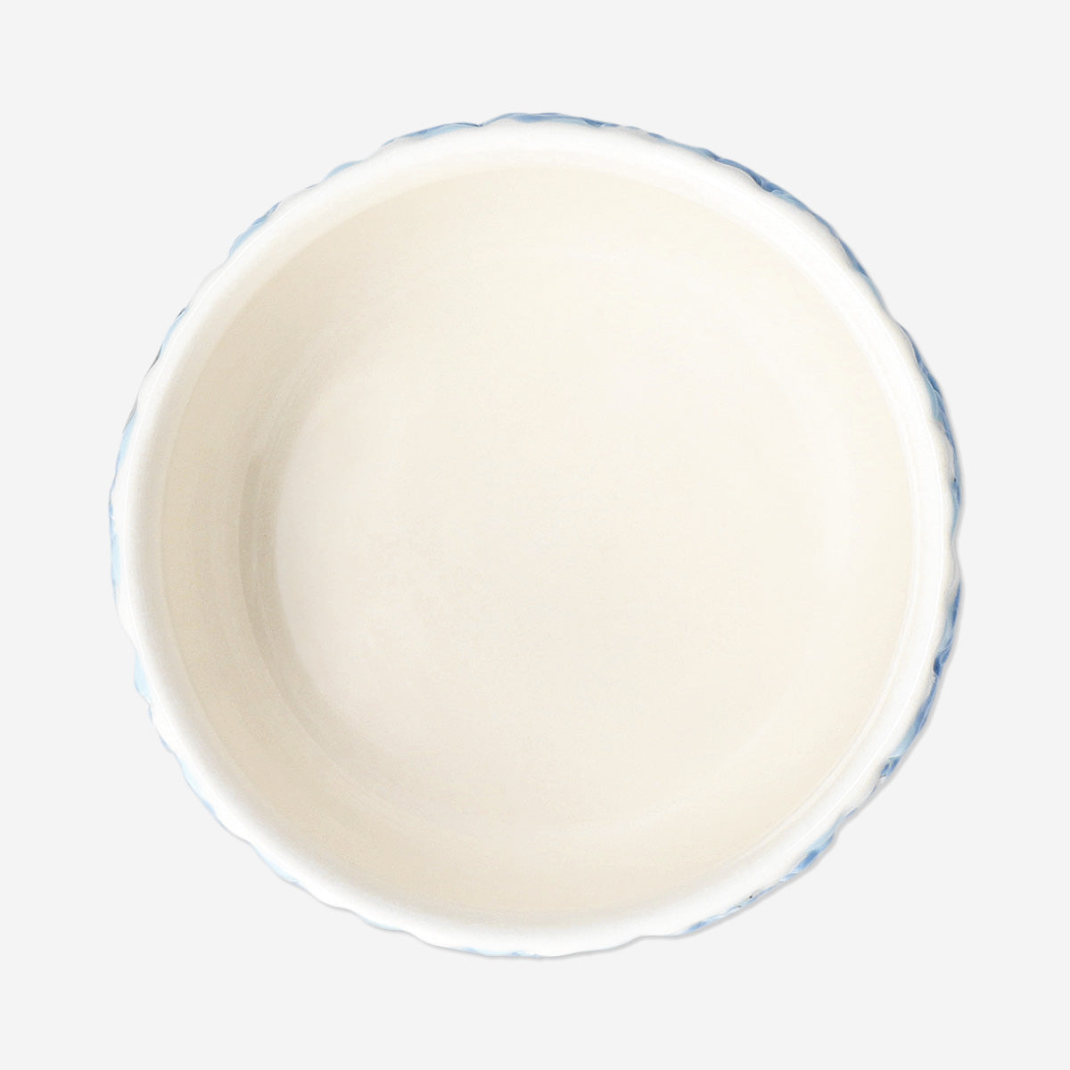 Blue floral bowl with stripes - 12 cm