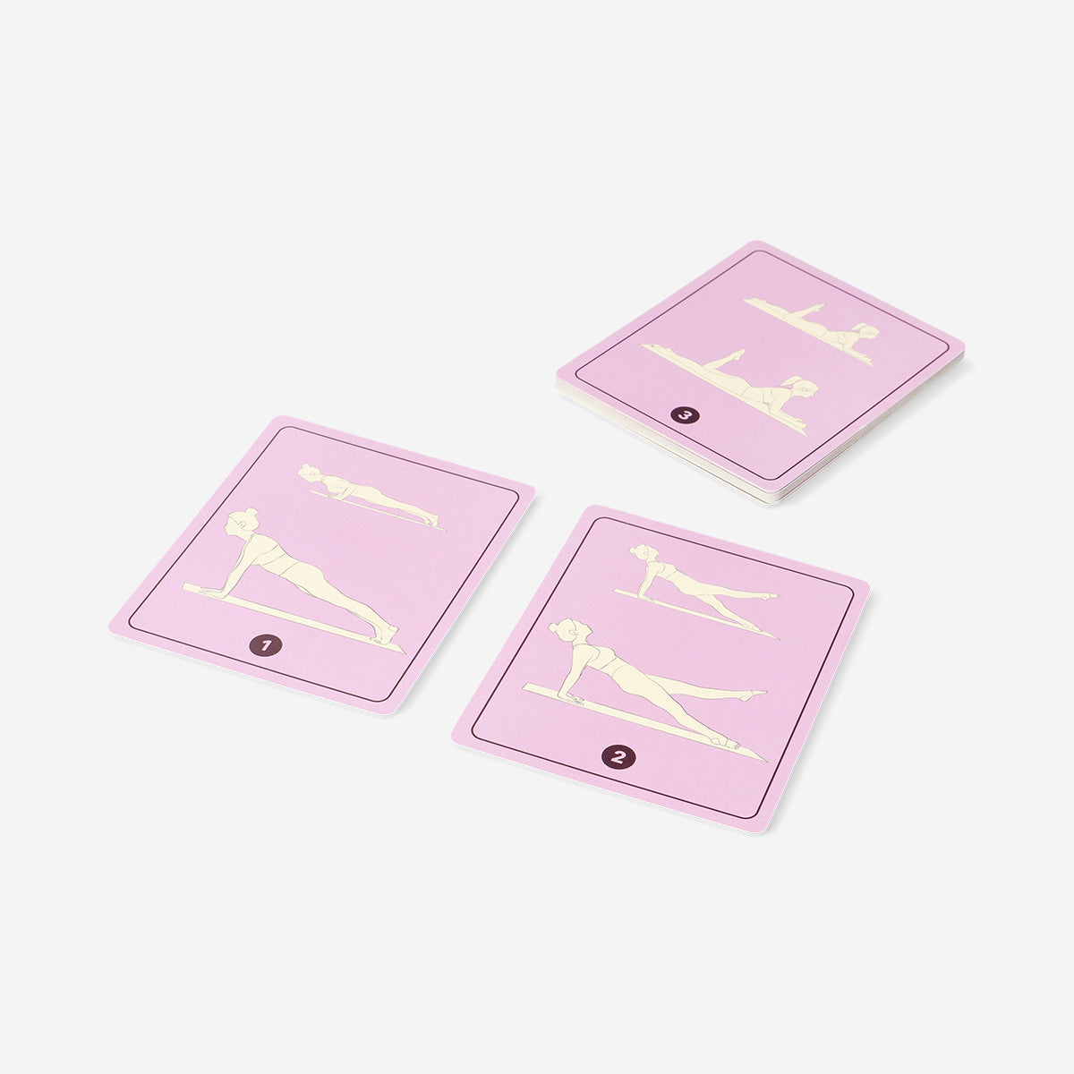 Cartões de exercícios de Pilates - 15 peças