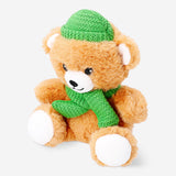 Soft plush bear toy with beanie hat from Flying Tiger Copenhagen, featuring a cuddly appearance and cute design.