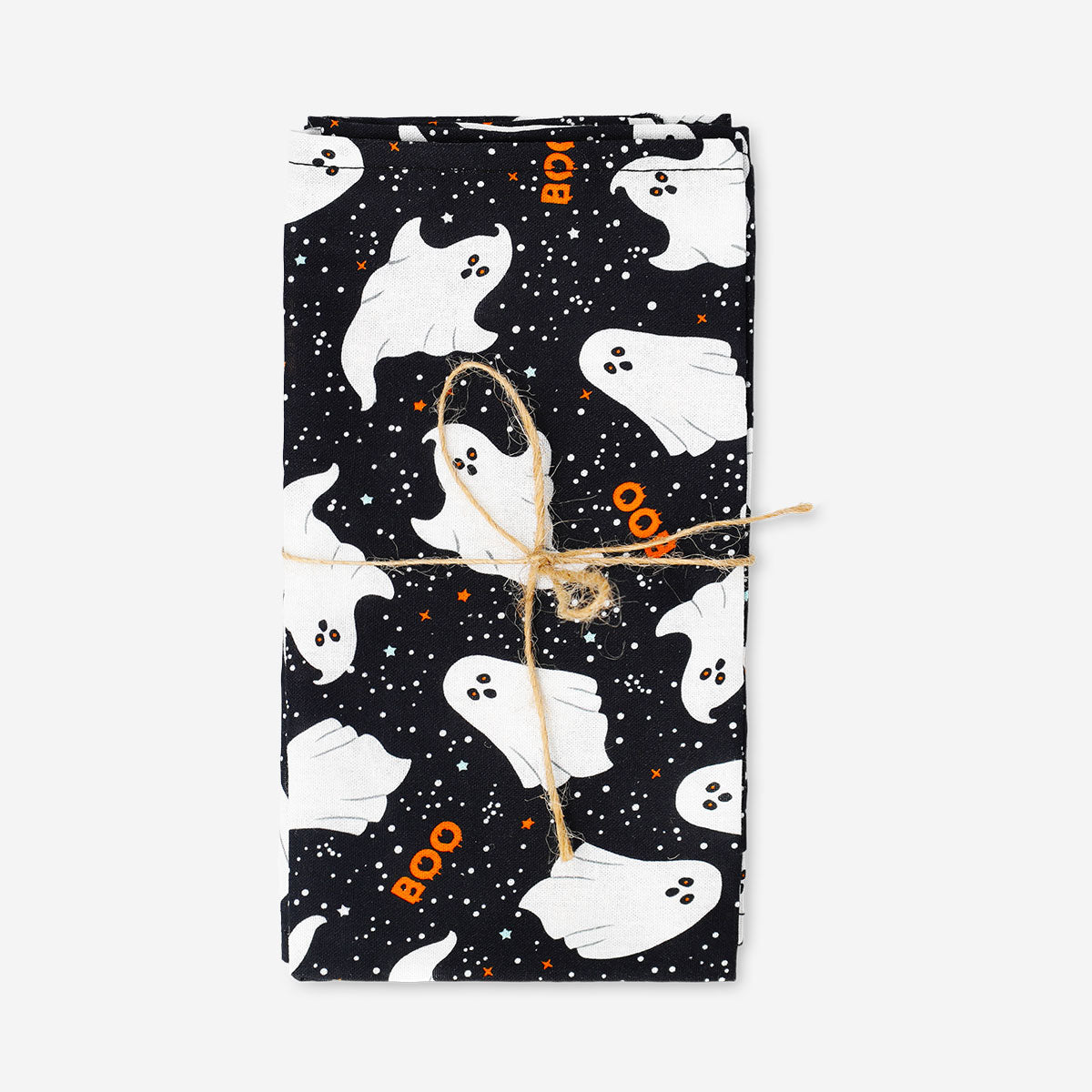 Set of two fabric napkins with ghost print from Flying Tiger Copenhagen, soft home accessories for dining or decor.