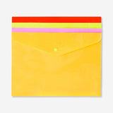 Set of four colorful A4 document folders from Flying Tiger Copenhagen, ideal for office organization and file storage.