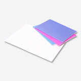 Set of four Flying Tiger Copenhagen A5 notebooks with colorful covers, ideal for office or school note-taking.
