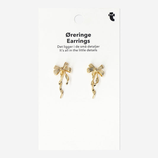 Earrings - Gold bows