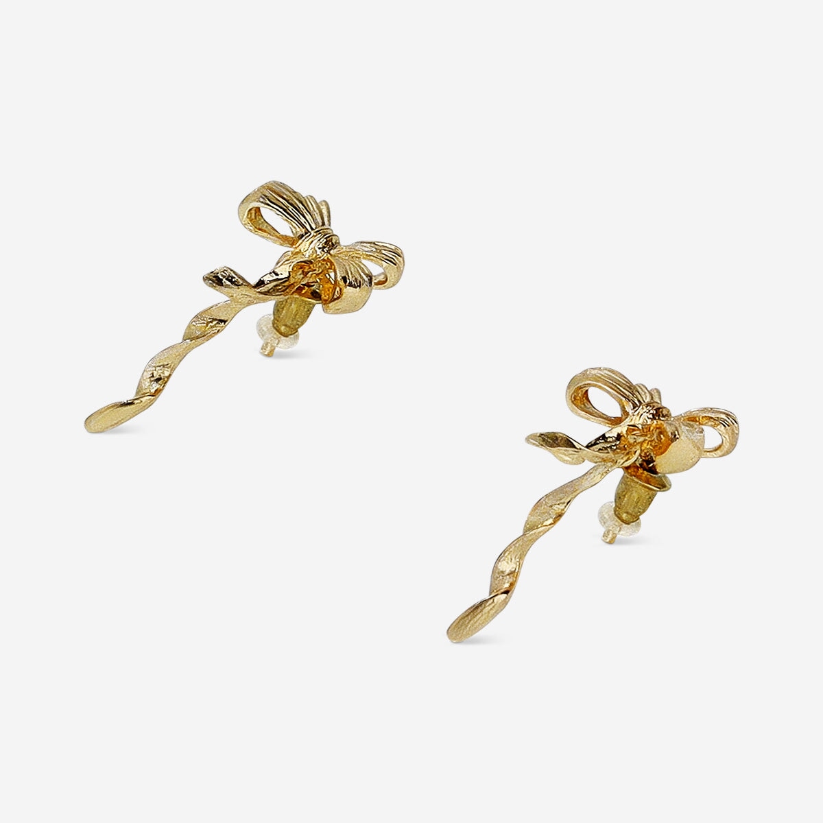 Earrings - Gold bows Textile Flying Tiger Copenhagen 