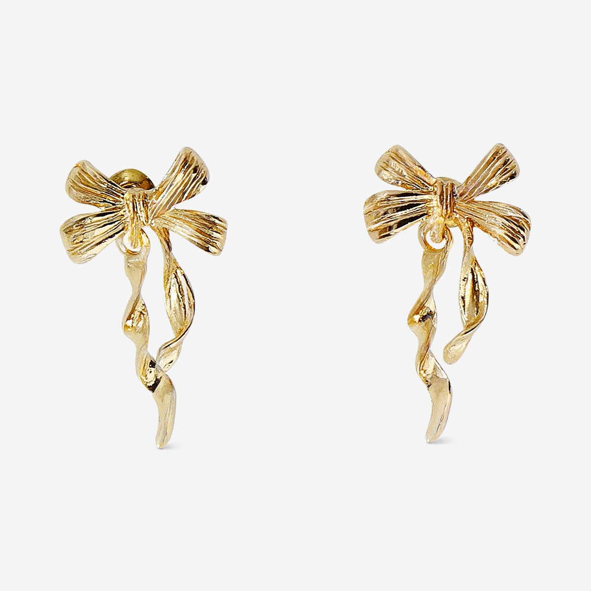 Earrings - Gold bows Textile Flying Tiger Copenhagen 