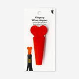 Red heart-shaped wine stopper from Flying Tiger Copenhagen, kitchen accessory to seal wine bottles with a charming design.
