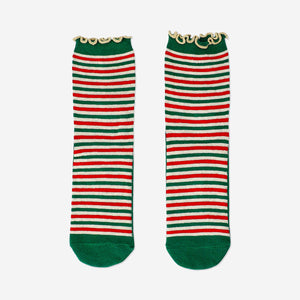 Flying Tiger Copenhagen naughty or nice socks in size 39/41, colorful textile socks with festive design and playful patterns.
