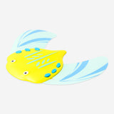 Yellow Flying Tiger Copenhagen swimming fish toy with fins and tail, perfect for bath or pool play.
