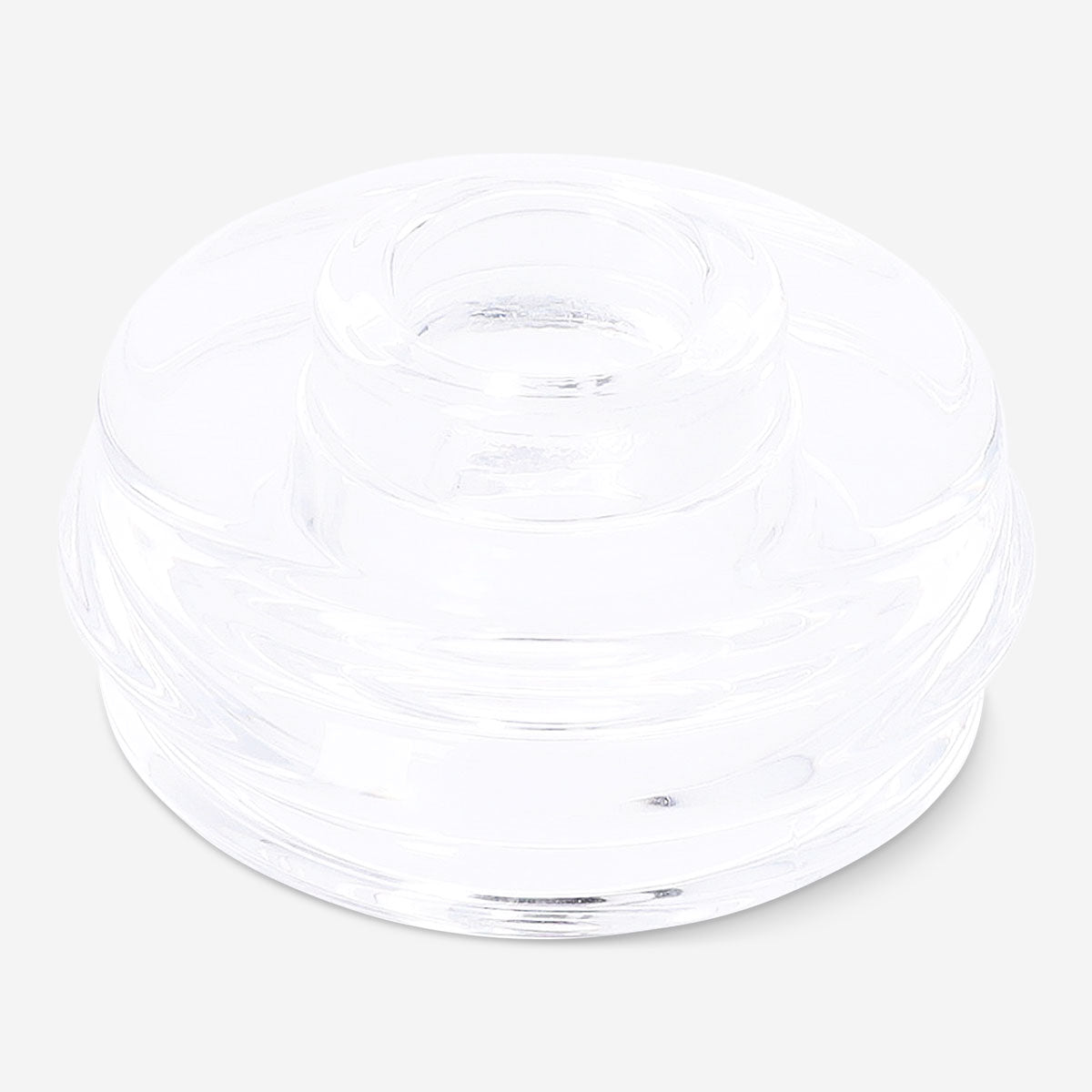 Transparent candle and tealight holder, 7 cm, ideal for home decor by Flying Tiger Copenhagen, showcasing a clear, sleek design.
