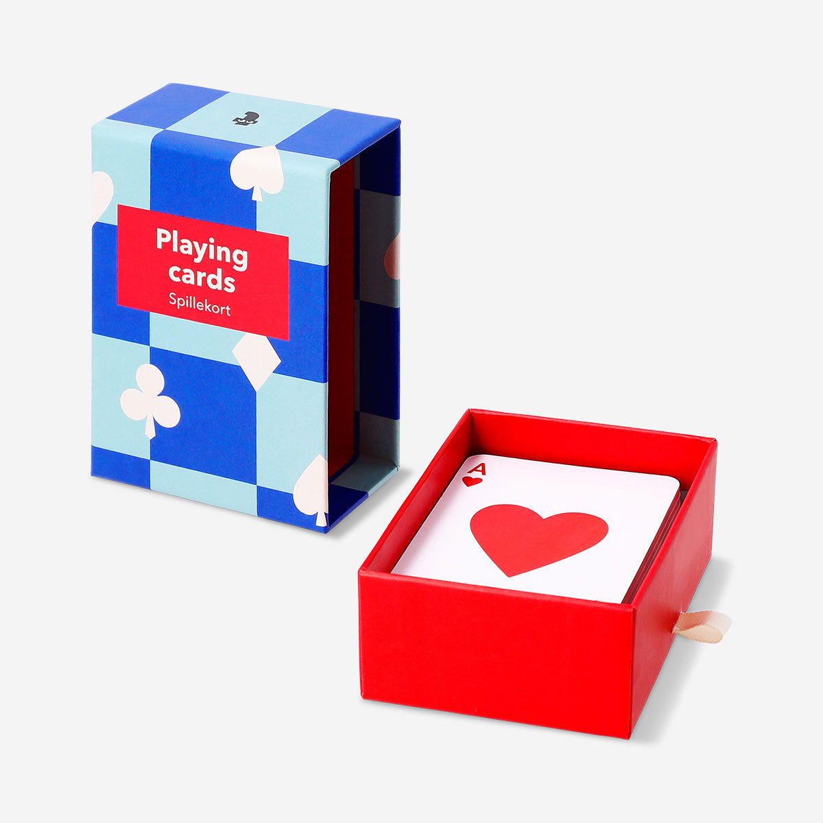 Flying Tiger Copenhagen playing cards for games, featuring colorful card designs on a standard deck.