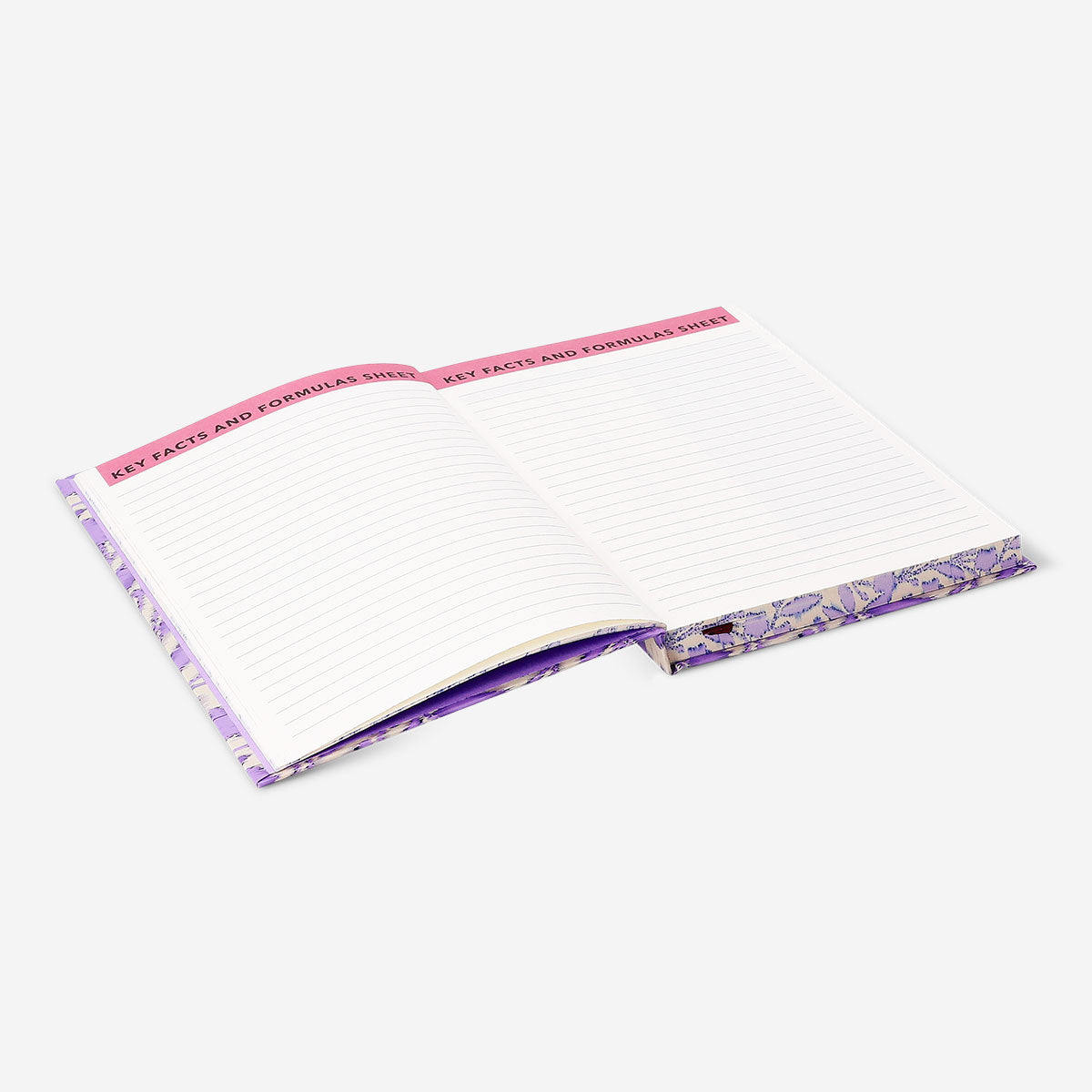 A5 floral study planner from Flying Tiger Copenhagen with colorful floral cover and lined pages for note-taking and planning.