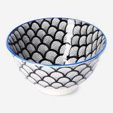 Small 9cm Flying Tiger Copenhagen kitchen bowl with a decorative scallop pattern, perfect for serving or display.