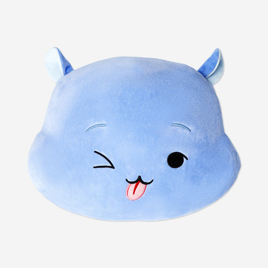 Cojín de hipopótamo azul