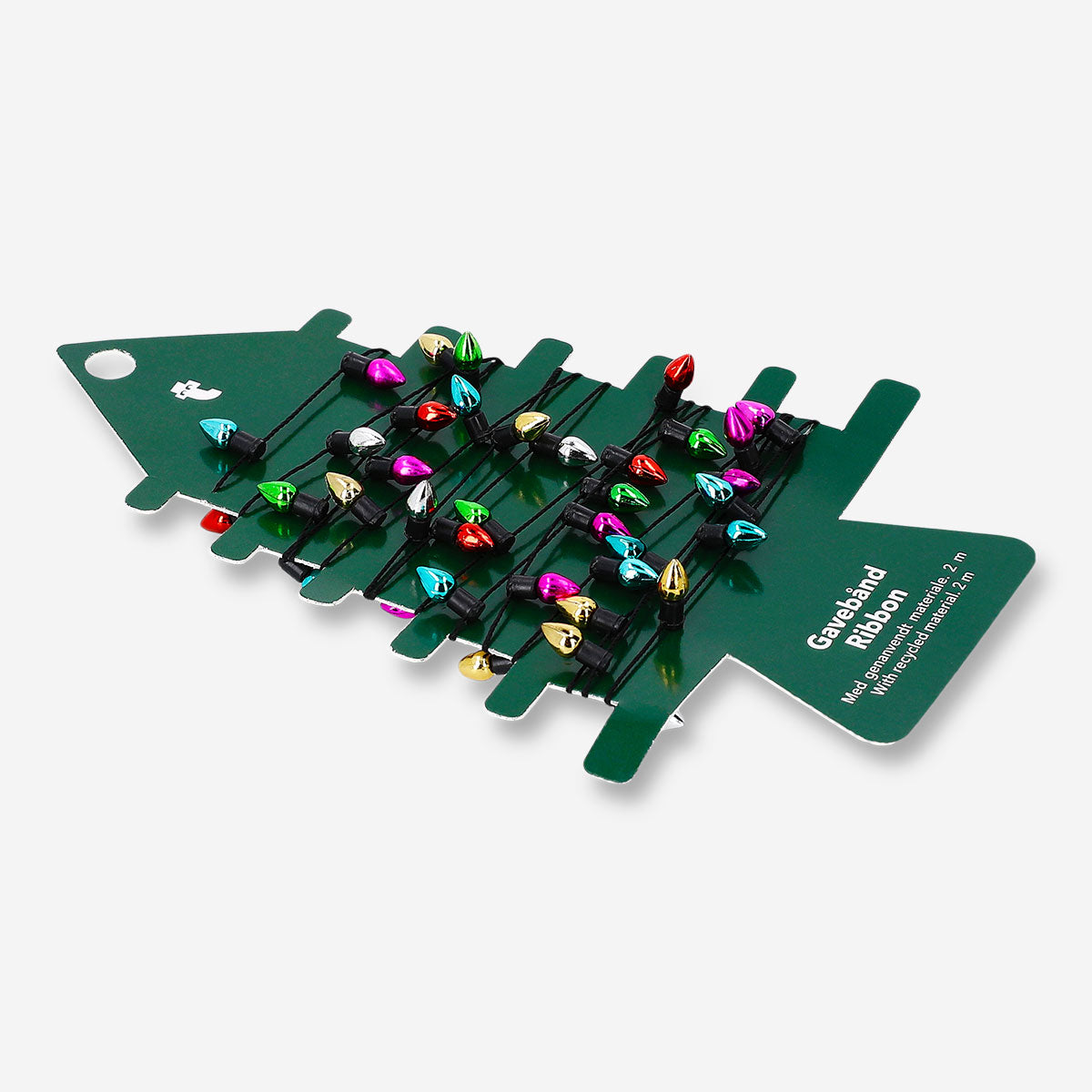 Flying Tiger Copenhagen 2m Bauble garland ribbon for office decor, featuring colorful, festive bauble designs on a lightweight ribbon.