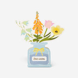 Greetings card - Best wishes flower bouquet