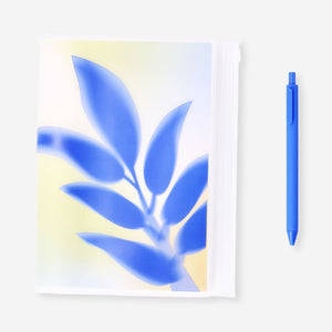 Flying Tiger Copenhagen A6 leaf notebook with zip pocket and stickers, featuring a colorful office stationery design.
