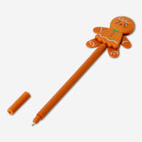 Flying Tiger Copenhagen ballpoint pen featuring a jumping gingerbread man design, ideal for office use.