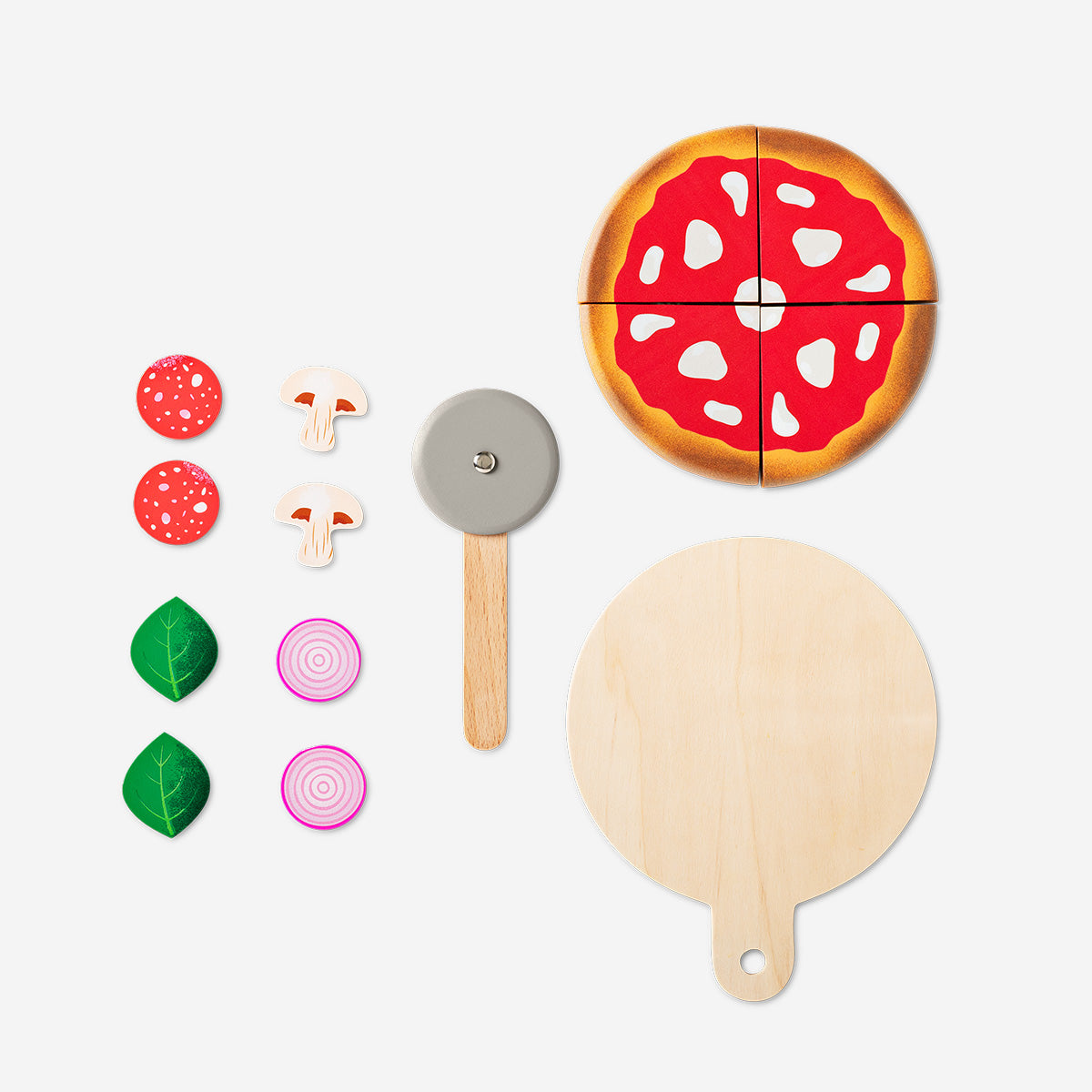 Wooden Pizza Playset – Creative Kids Toy for Imaginative Play