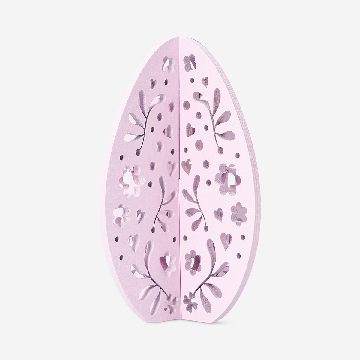 Decorative small pink wooden eggs - 2 pcs
