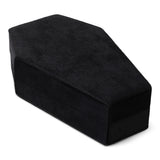 Black coffin-shaped jewellery storage container from Flying Tiger Copenhagen, designed for personal care and organization.