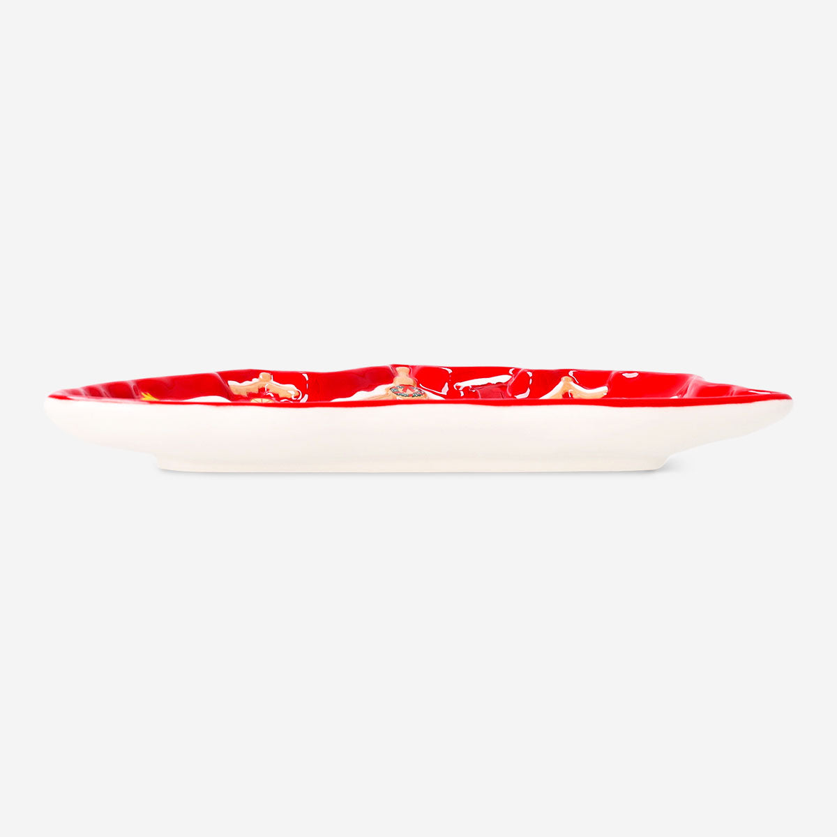 Flying Tiger Copenhagen Santa's house dish, 22 cm, featuring festive holiday design, perfect for kitchen decor or serving during Christmas.