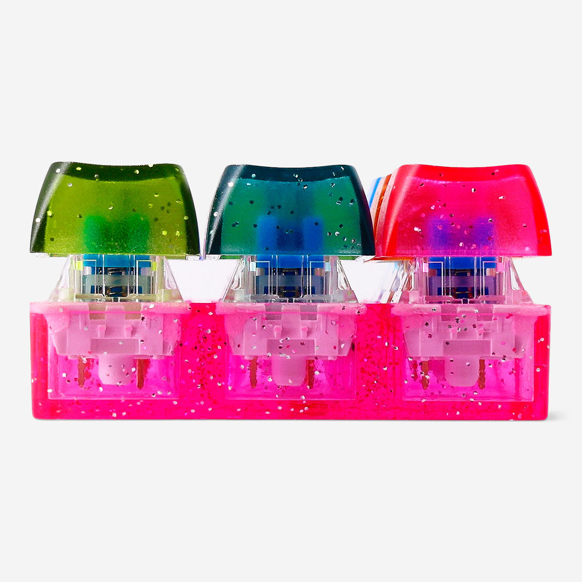 Colorful Flying Tiger Copenhagen Push Me Keyboard keyring gadget with multi-colored keys and compact design.