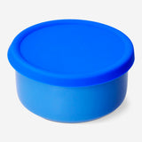 Navy ceramic food container with silicone lid, 13 cm, ideal for kitchen storage by Flying Tiger Copenhagen