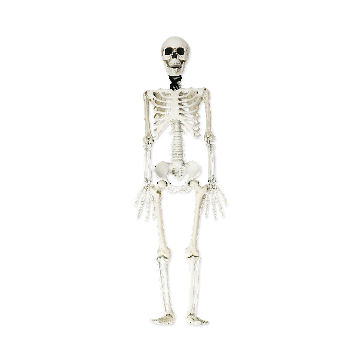 Decorative hanging skeleton gadget by Flying Tiger Copenhagen, 85 cm tall, with detailed bones and a playful spooky design.