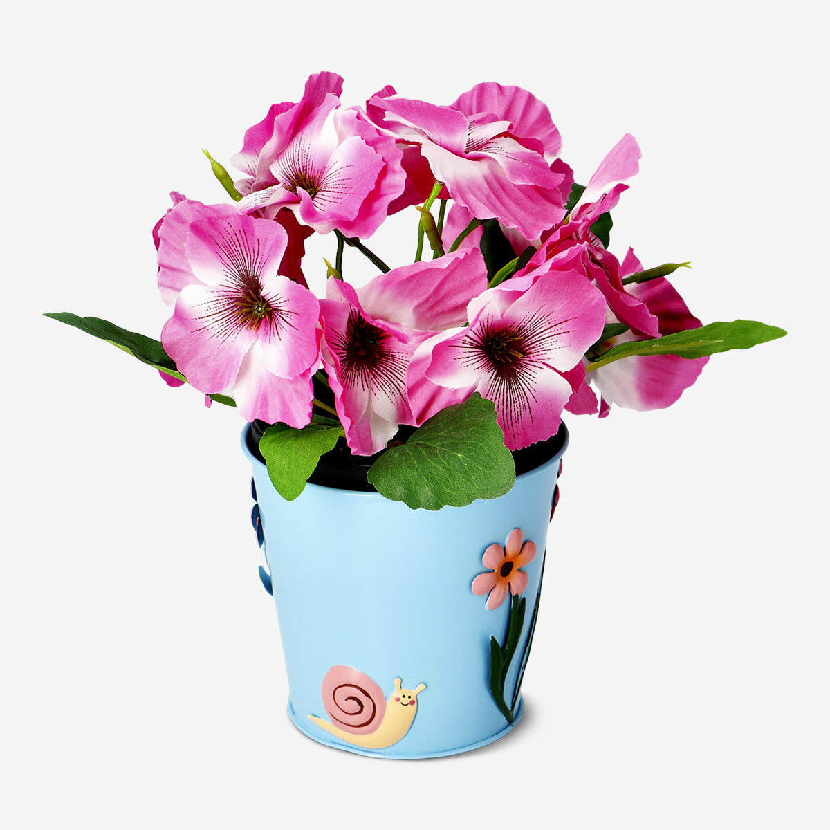 flying tiger plant pots Floral Metal Plant Pot with Snail – Colourful 11 cm Decor – Flying Tiger Copenhagen