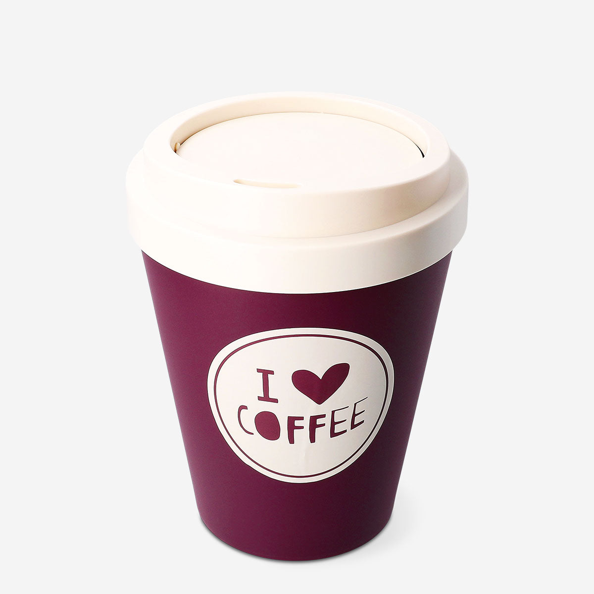 Flying Tiger Copenhagen to-go coffee push bin for office use, with a sleek design and easy-to-use lid for coffee disposal.