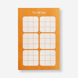 Flying Tiger Copenhagen game pad with Hangman, Dots and Boxes, and Tic Tac Toe for fun family and kids' games.