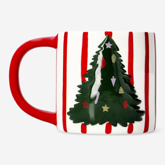 Becher mit geprägtem Weihnachtsbaum - 400 ml