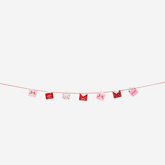 Envelope garland for messages - 300 cm